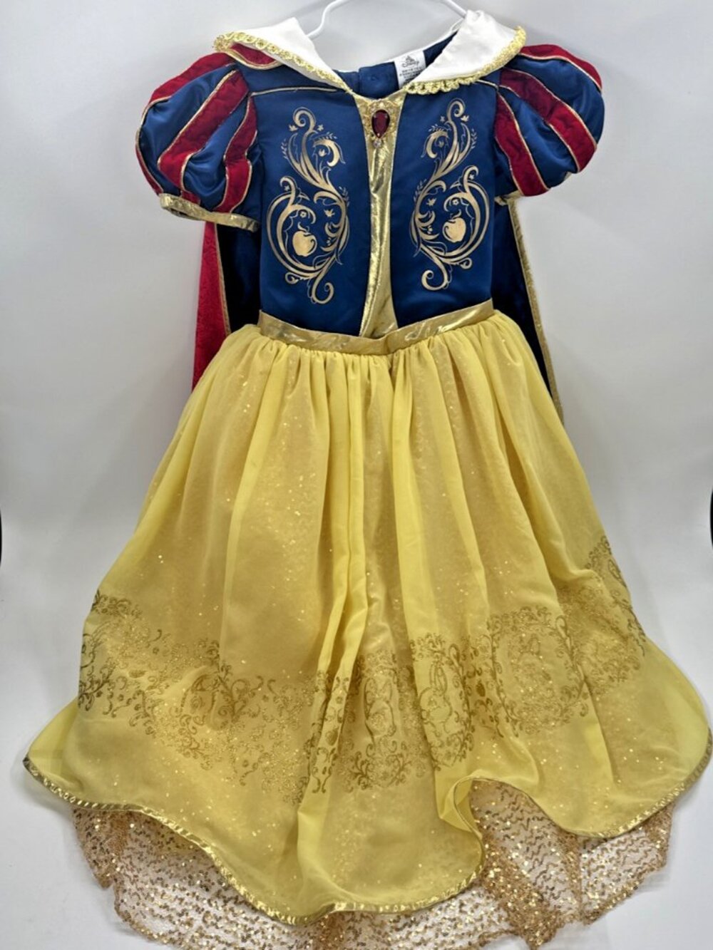 Disney Parks Deluxe Snow White Dress w/Cape Teen Girls Size 13 Bibbidi Boutique